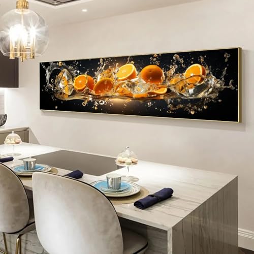 XBTYKPB Colorful Fruits Pictures，Food Painting on Canvas Art Prints，Canvas Wall ，For Dining Room Canvas Posters，Kitchen Bar Decor 20x60cm Frameless