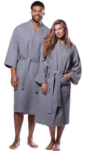 Turquaz Lightweight Full-Length Robes For Women Waffle Kimono Bat...