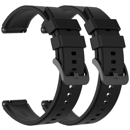 2 Stück Band Kompatibel mit Huawei Watch GT2 46mm Armband Weiches Silikon Ersatz Armband für Huawei Watch GT3/GT3 Pro/GT2 Pro