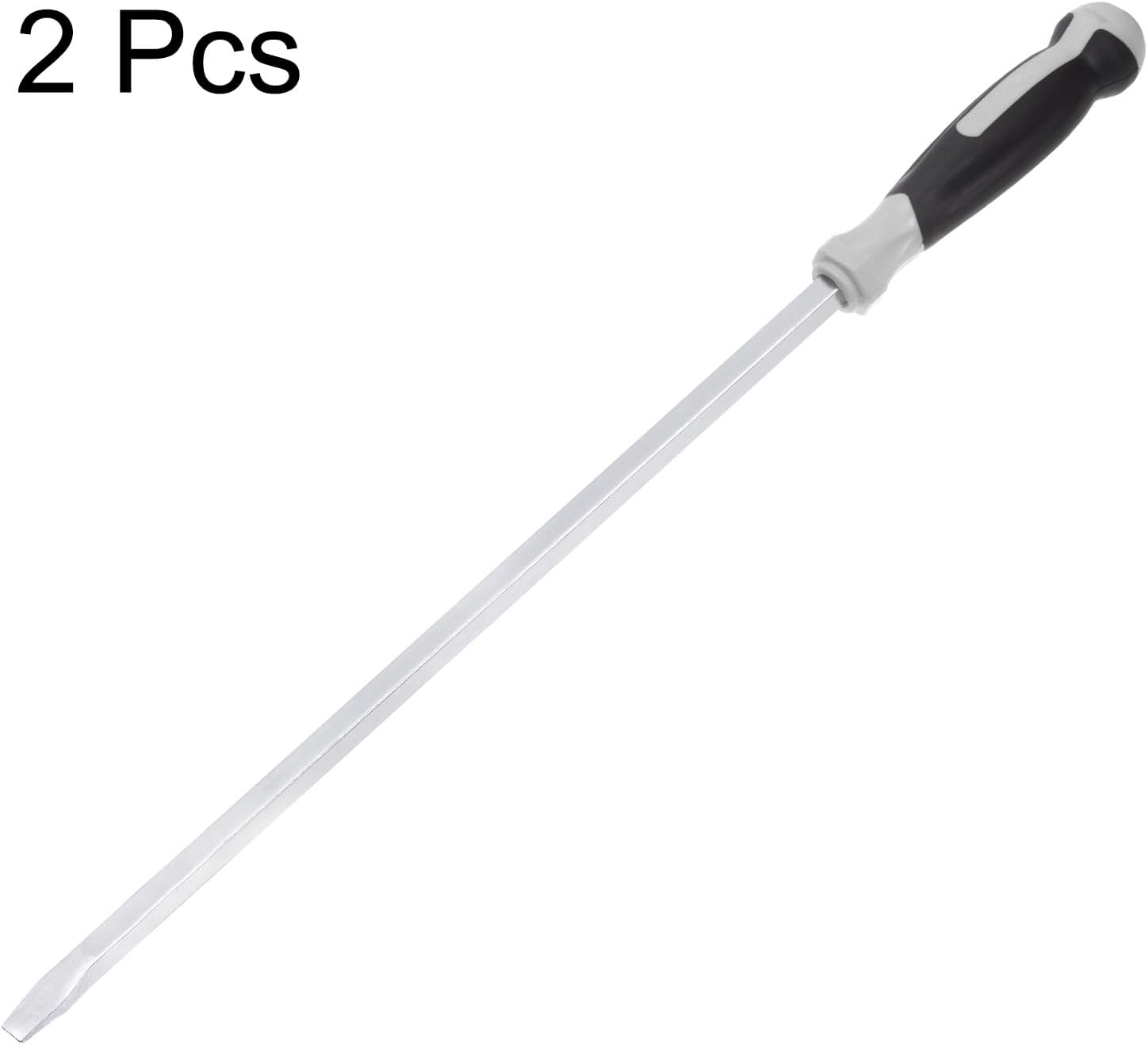 HARFINGTON 2pcs Slotted Screwdriver 12.7mm Flat Head Impact Demolition Driver with 20" Straight Shank for Industry/Automobile Repair