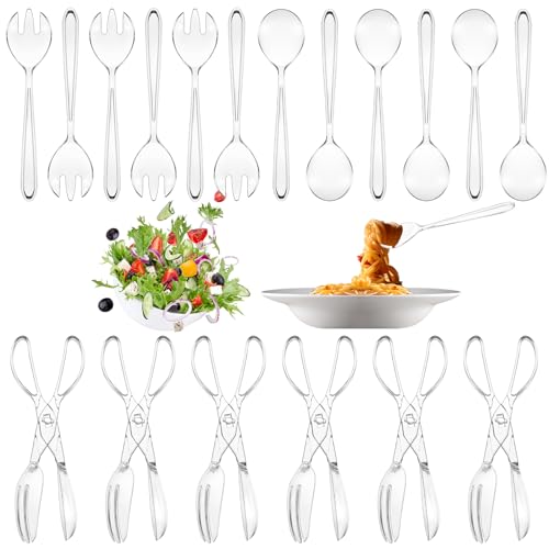 Lanties 18 Pack Disposable Utensils Set - Clear, 9