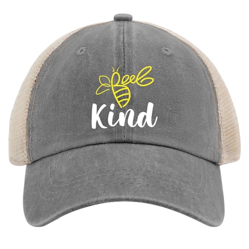 Beee Kind Womens Trucker Hats Funny Running Caps for Women Sports Cap Trendy Sports Cap