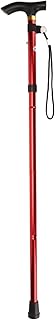 Bengalas Dobráveis ​​de 5 Seções para Auxiliar de Caminhada Adulto, Flexível e Durável, Bengala Estável e Leve para Idosos para Viagens e Caminhadas Ao Ar Livre (Vermelho)  