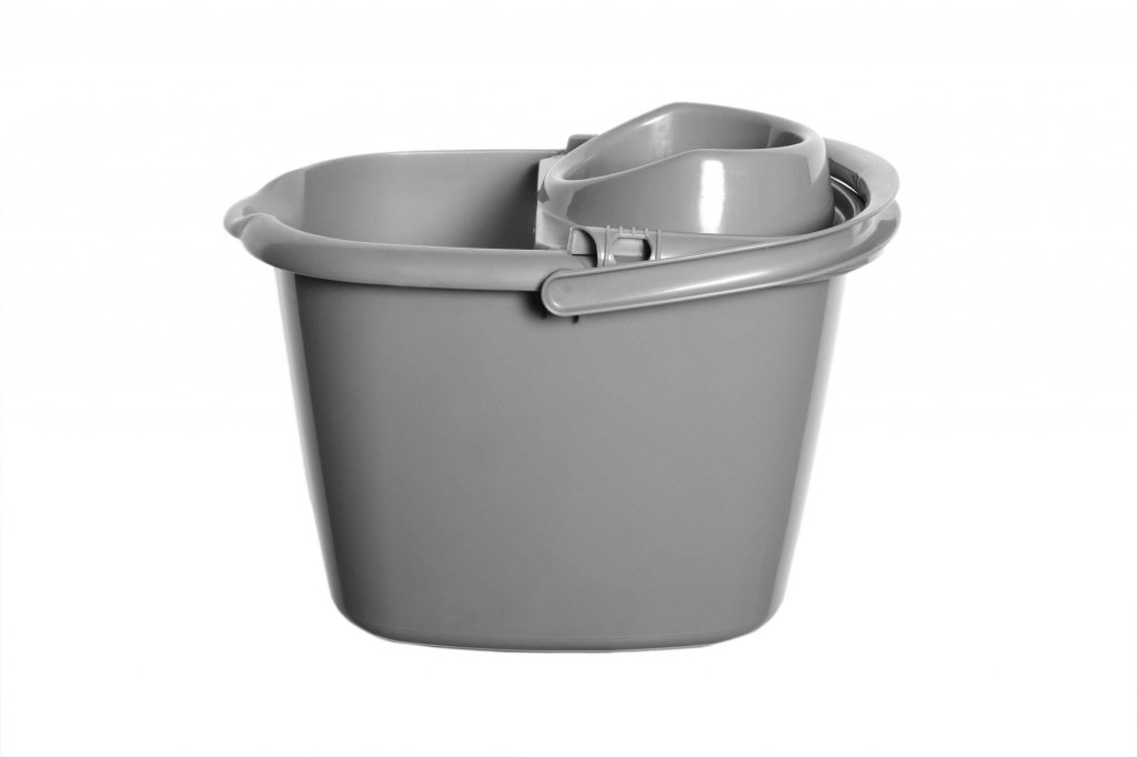 Whitefurze Black 14L Mop Bucket 39Cmx29cmx30cm
