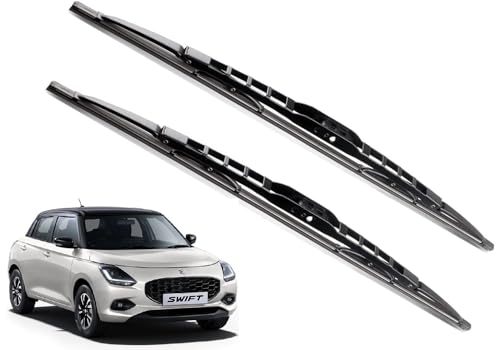 Image of Euro Care Metal Type Wiper Blade Compatibility with Maruti Swift (Model - 2024-Till Date) Windshield Car Wiper Blade Size D-20,P-19