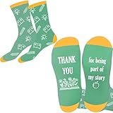 VZXMKA Teacher Gifts for Women - Teacher Appreciation Gifts,End of Year Teachers Graduation Thank You Retirement Christmas Birthday Personalized Cool Summer Valentines Day Ideas Teachers Green Socks