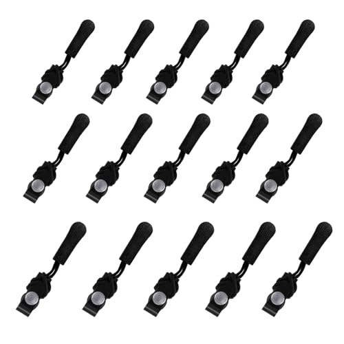 FloralGrace Juego de reparación de cremallera universal, 15 unidades, kit de fijación instantánea, mini cremallera ajustable, fijación de cremallera de metal antideslizante (grande, mediano, pequeño)