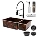 Premier Copper Products KSP4_K75DB33199 33-Inch Kitchen Sink, Spring Faucet and Accessories Package