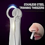 Anvirtue Universal Nose Hair Trimming Tweezers, Stainless Steel Eyebrow Trimmer, Friendly Round Tip, No Mirror Needed…