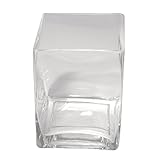 Cristal. Rayher 8669900 Jarrón de Cristal, Transparente, 7,5 x 7,5 cm, Altura 8 cm