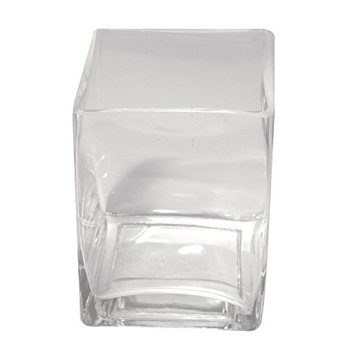 Rayher Vase en verre transparent p. décoration 7,5x7,5 cm, hauteur 8 cm, 8669900