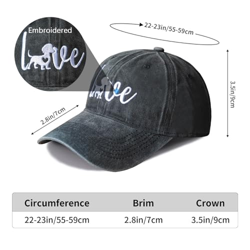 Gorra bordada para mujer con diseño de perro dachshund miniatura 5