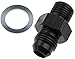 Red Horse Performance 8262-08-04-2 -08 Male AN/JIC Flare To 1/4"NPSM Transmission Fitting -Black-2Pcs