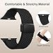 Braided Stretchy Band Compatible with Apple Watch Bands 38mm 40mm 41mm 42mm 44mm 45mm 46mm 49mm Women Men, Soft Nylon Solo Loop Magnetic Sport Strap for iWatch Series 11 10 9 8 7 6 5 4 3 2 1 SE Ultra