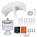 12000W 5 Blades Vertical Wind Turbine Kit, Wind Turbine Generator,3 Phase AC Permanent Magnet Generator, with Controller, for Hybrid Wind Solar System(White/24V)