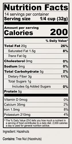 Anthony's Raw Hazelnuts, 1 Lb, Gluten Free, Non Gmo, Unsalted, No Shell #TOP2