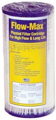FM-BB-10-20 : Flow Max Pleated 20 Micron Filter Cartridge 4-1/2" x 10"