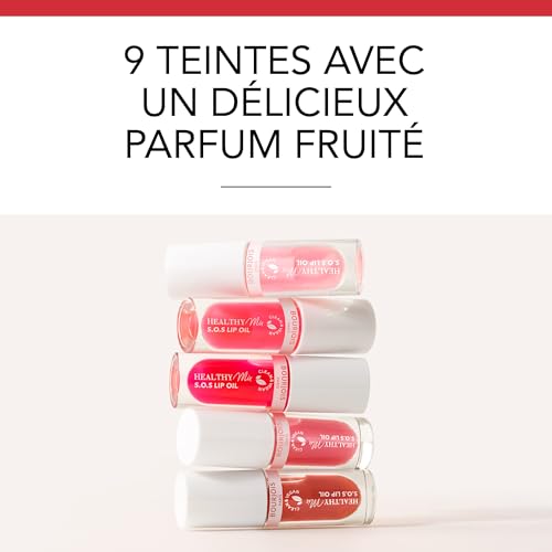 Bourjois Healthy Mix Huile à Lèvres 07 Glazing Red, Hydratante et Non Collante, 94% d'ingrédients d'orgine naturelle, Clean et Vegan, 4,5ml