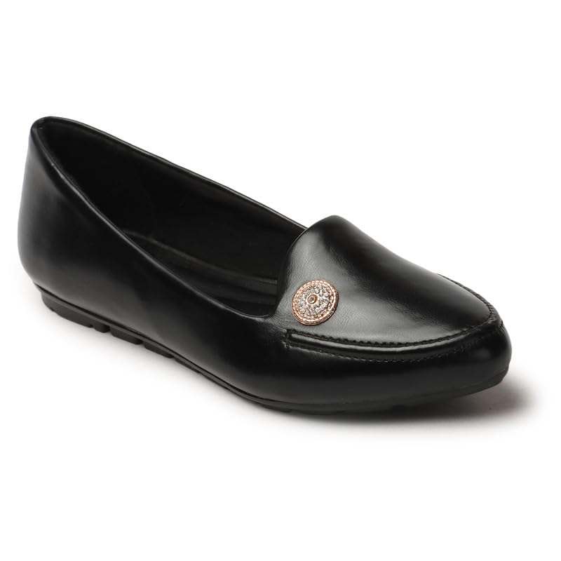 BIG BIRD FOOTWEAR PVC Sole Synthetic Casual & Formal Wear Loafers for Womens & Girls (Black, Size : 7UK) | W-152 (B0DCC78VM1) Amazon Price History, Amazon Price Tracker