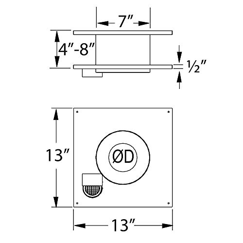 Chimney 69329 3 In. Pelletvent Pro Wall Thimble Air Intake Kit #TOP2