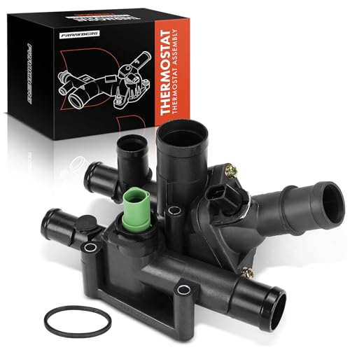 Frankberg Thermostat Kühlmittel mit Sensor Kompatibel mit Golf V 1K1 Pa.ssat 3C2 Polo Classic 6V2 6V5 A3 8L1 8P1 Oct.avia I 1U2 1U5 Tou.ran 1T1 1T2 Bo.ra 1J2 1J6 Replace# 06A121111
