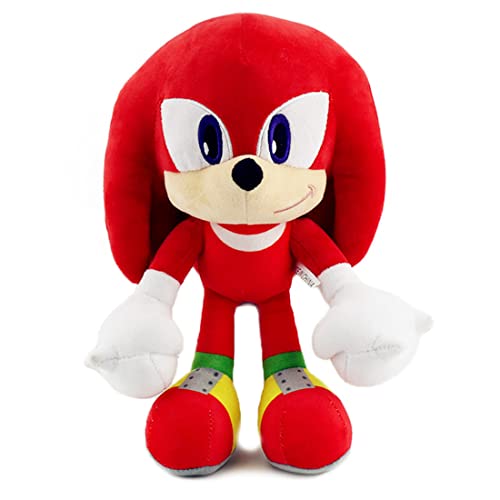 12 inch Sonic Plush Toy, Sonic The Hedgehog Plush Toys,Four Cartoon Characters, Sonic, Shadow, Knuckles, Tails The Hedgehog Stuffed Animals, Gift for Movie and Game Fans (Knuckles)