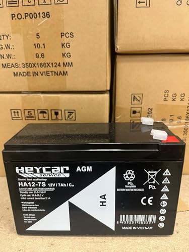 BATERIA PLOMO AGM 12V-7 Ah F1 151x65x94mm. HEYCAR HA12-7S HE
