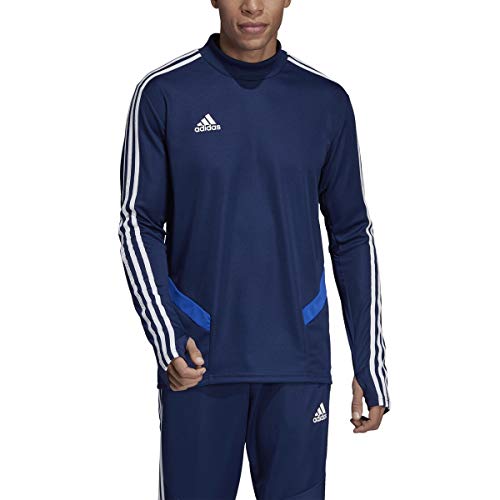 Image of adidas Tiro 19 Training Top - Men's Soccer M Dark Blue/Bold Blue/White
