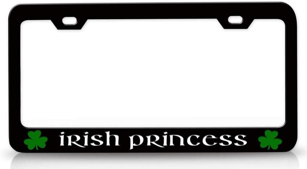 Irish Princess Irish Clove Ireland Metal Car SUV Truck License Plate Frame Bl e4