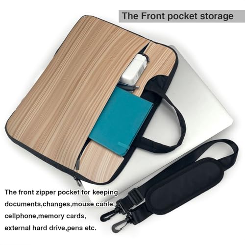 Housse pour ordinateur portable 15,6 texture bois marron chic - 3