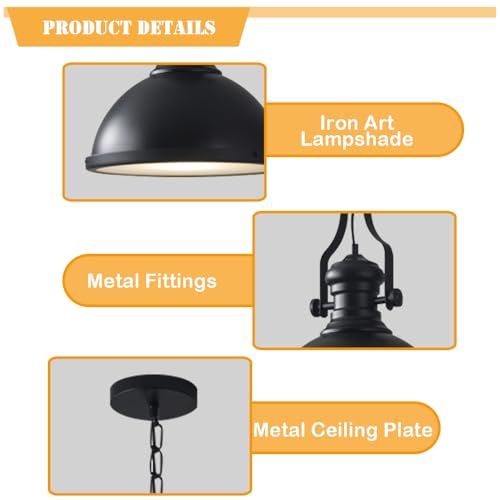Lámpara colgante de estilo industrial americano ajustable E26 6