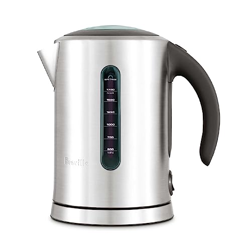 Breville BKE700BSS Soft Top Pure in brushed stainless, soft-top safety lid partially open, dual water windows visible on front and back panels