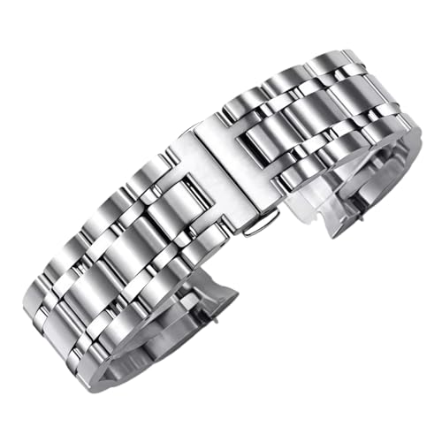 Bracelet montre acier inoxydable 22mm 23mm avec boucle papillon de rechange métal