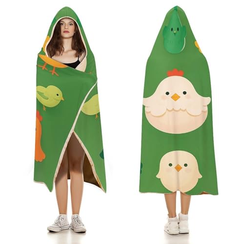 Couverture à capuche poulet pour vos soirées cocooning