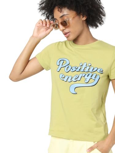 Image of ONLY Women's Cotton Graphic Regular Fit T-Shirt