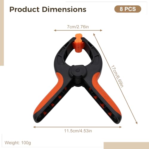 Pinces en A de 15,2 cm lot de 8 avec mâchoire rotative pour bricolage