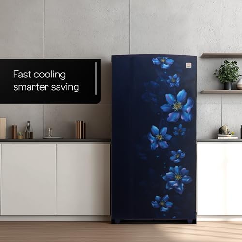 Image of Godrej 180L 2 Star Direct Cool Single Door Refrigerator with 5 Years Warranty | 20L Vegetable Tray | Toughened Glass Shelves| Advanced Capillary Technology (RD EDGE 205BN TRF BR BL, Berry Blue)