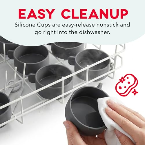 Image of Dash Sous Vide Style Family Size Egg Bite Maker for Breakfast Bites, Sandwiches, Healthy Snacks or Desserts, Keto & Paleo Friendly (9 Servings), Red, 9 Egg Bites