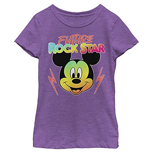 T-shirt Mickey Mouse Disney original style star du rock violet XS
