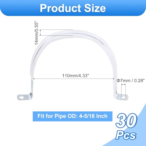 Colliers de serrage en U uxcell de 4,5 cm et brides de fixation pour tubes rigides