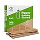 Comfy Package [200 Stück] Kraft-Papierstrohhalme, 100% biologisch abbaubar & tintenfrei – Strohhalme zum Trinken und für Bastelarbeiten.