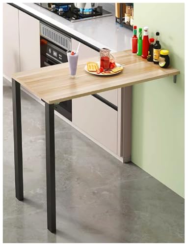 Table pliante murale réglable et peu encombrante avec plateau transparent durable