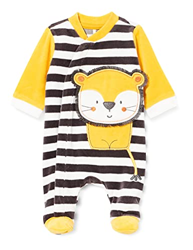 Chicco Pelele de Chenilla Con Apertura Frontal, Mamelucos para bebés y niños pequeños Bebé-Niños, Negro Y Amarillo (206), 50