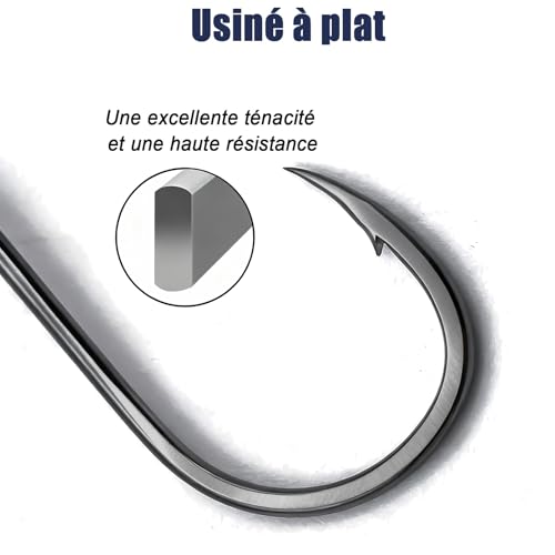 9KM DWLIFE Lot de 300 Hameçon de Pêche Hameçons 10 Tailles Pêche en Mer – vue 3