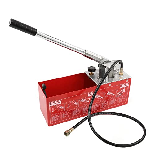 Image of IRONWALLS Hydraulic Manual Water Pressure Compression Test Pump Water Pipe Leakage Pressure Tester 3 Gallon Tank