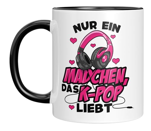 Taza de K-Pop con texto en alemán 'Nur ein Mädchen die die K-Pop liebt -...