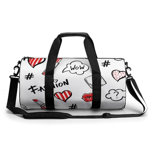 Duffel bag rouge à lèvres sac de sport et randonnée 45cm
