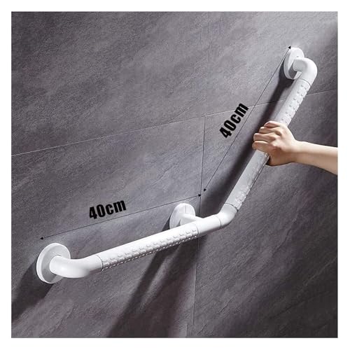 Barre d'appui de douche robuste en acier inoxydable et nylon blanc durable