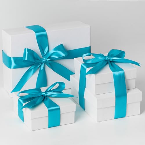 Image of Mauproy 1-1 /2 Inch Wide Peacock Blue Satin Ribbon, 50 Yards Turquoise Solid Polyester Fabric Ribbon for Roses Making, Gift Wrapping, Flower Bouquets, Wedding Decorations, Handmade Crafts