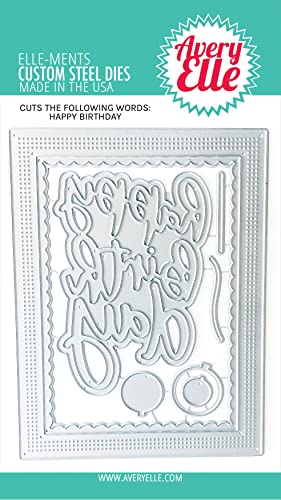 Avery Elle Elle-Ments Dies-Pierced Birthday Frame -D1102 #TOP12